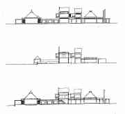 pict 71 * 71. Pyramidal Kindergarten - L. Marques (Maputo) - elevations and sections * 1003 x 917 * (15KB)